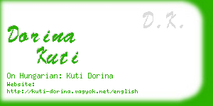 dorina kuti business card